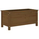 vidaXL Jardinière marron miel 82 5x40x39 cm bois massif de pin