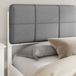 vidaXL Cadre de lit avec tête de lit rembourrée Gris clair
