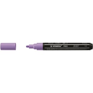 Marqueur pointe moyenne FREE acrylic T300 lilas clair STABILO