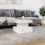 vidaXL Table basse avec lumières LED blanc 50x50x40 cm