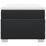 vidaXL Sommier à lattes de lit avec matelas Noir 80x200cm Similicuir