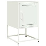 vidaXL Tables de chevet 2 Pièces blanc 36x39x60 5 cm acier