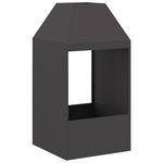 vidaXL Braise Noir 50 x 50 x 100 cm Acier