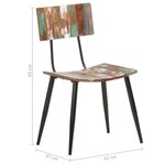 vidaXL Chaises de salle à manger 2 Pièces Bois de récupération solide