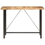 vidaXL Table de bar 150x70x107 cm Bois de manguier brut