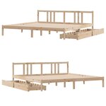 vidaXL Cadre de lit sans matelas 200x200 cm bois massif de pin