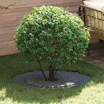 vidaXL Anneau d'arbre plat 5 Pièces anthracite Ø60/90 cm en acier