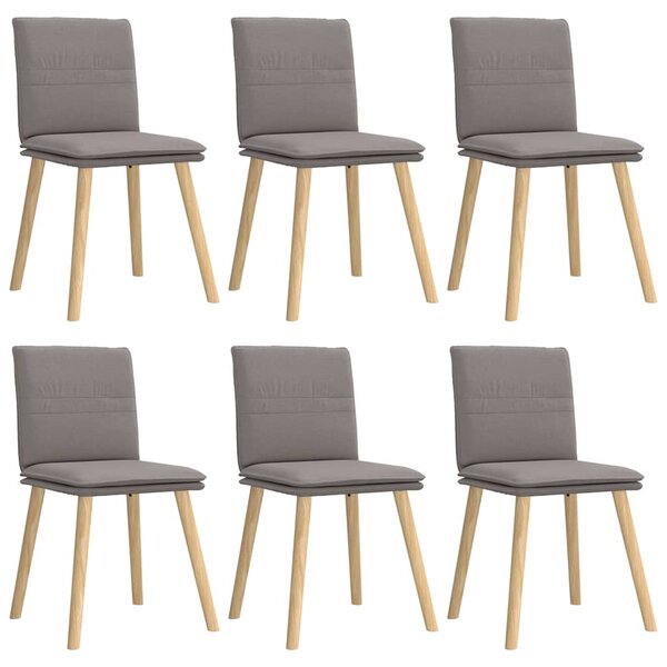 vidaXL Chaises à manger lot de 6 taupe tissu