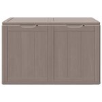 vidaXL Boîte de rangement de jardin 180 L Marron PP aspect bois