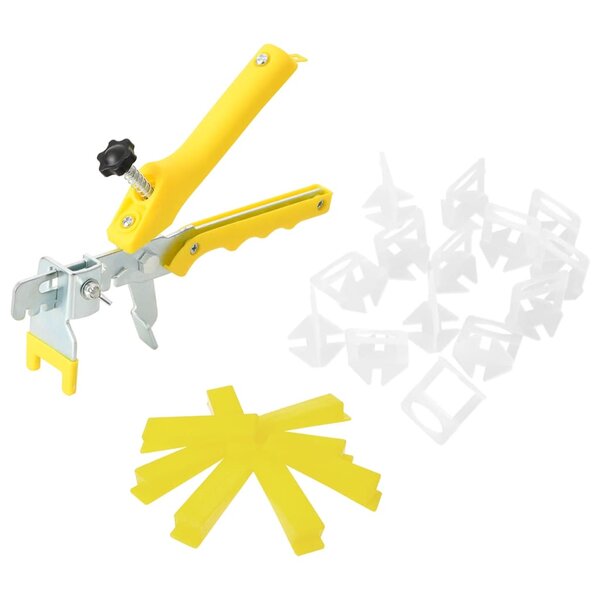 vidaXL Système de nivellement de carrelage 250 cales 500 clips 2 mm