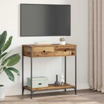 vidaXL Table console Bois Ancien 75 x 34 5 x 75 cm Bois d'ingénierie