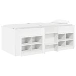 vidaXL Cadre de lit en loft avec armoire 3 Pièces Blanc Bois d'ingénierie