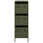 vidaXL Buffet vert olive 39x35x103 5 cm acier