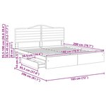 vidaXL Lit de Rangement Gris Sonoma 180 x 200 cm Bois d'ingénierie