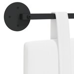 vidaXL Tête de lit suspendue Blanc Tissu
