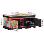 vidaXL Table basse multicolore 90x50x40 cm bois de manguier massif