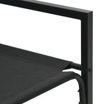 vidaXL Banc de jardin Noir 61 x 72.5 x 71 cm Acier