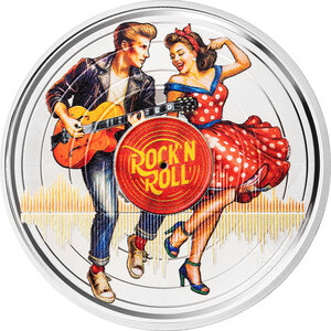 Monnaie ROCK N ROLL Vinyl Groove 1/2 Oz Argent 1$ Samoa 2026