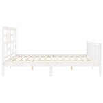 vidaXL Cadre de lit sans matelas blanc bois massif de pin
