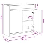 vidaXL Meuble sous lavabo de salle de bain Sonoma gris