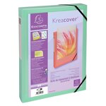 Boite De Classement Polypropylène Kreacover Pastel Dos 40mm - A4 - Couleurs Assorties - X 5 - Exacompta