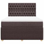 vidaXL Sommier à lattes de lit avec matelas Marron foncé 140x200 cm