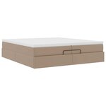 VidaXL Cadre de lit ottoman et matelas cappuccino 200x200cm similicuir