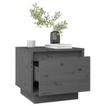 vidaXL Tables de chevet 2 Pièces Gris 35x34x32 cm Bois de pin solide