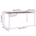vidaXL Table à manger d'extérieur Marron Bois de teck solide