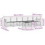 vidaXL Ensemble de canapés d'extérieur 7 pc Naturel Polyester