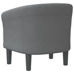 vidaXL Chaise cabriolet gris foncé tissu