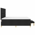 vidaXL Lit à ressorts avec matelas Noir 200 x 200 cm tissu