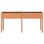 vidaXL Jardinière avec doublure marron 161x45x76 cm bois massif sapin
