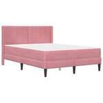vidaXL Cadre de lit avec matelas Rose 160 x 200 cm Velours