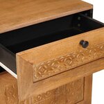 vidaXL Table de chevet avec tiroir Marron clair 50 x 33 x 60 cm