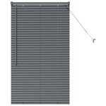 vidaXL Stores vénitiens Gris foncé 130 x 75 cm Aluminium