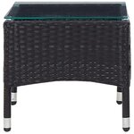 vidaXL Salon de jardin 4 Pièces avec coussins Résine tressée Noir
