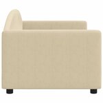 vidaXL Lit de repos sans matelas crème 80x200 cm tissu