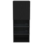 vidaXL Ensemble meuble TV Montage mural Chêne noir 40 5 x 30 x 102 cm