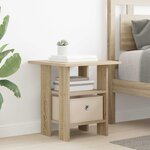 vidaXL Table de chevet Chêne Sonoma 41 x 40 x 45 cm Bois d'ingénierie