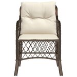 vidaXL Chaises de jardin avec coussins lot de 2 marron résine tressée