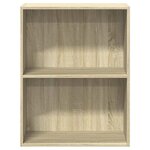 vidaXL Bibliothèque à 2 niveaux chêne sonoma bois d'ingénierie
