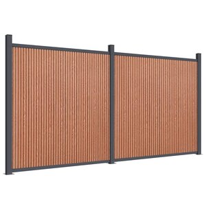 vidaXL Panneau de clôture marron 353x186 cm WPC