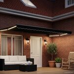vidaXL Auvent rétractable électrique Noir 4 × 3 m