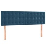 vidaXL Têtes de lit 2 Pièces Bleu foncé 72x5x78/88 cm Velours