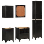 vidaXL Ensemble de meubles salle de bain 5 Pièces fer et bois de manguier