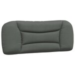 vidaXL Cadre de lit sans matelas Hvar gris foncé 100x200 cm tissu