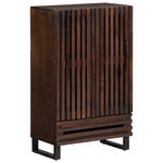 vidaXL Buffet marron 60x34x100 cm bois de manguier massif