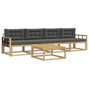 vidaXL Ensemble de canapés d'extérieur 4 pc Blanc et anthracite
