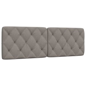 vidaXL Coussin de tête de lit taupe 160 cm tissu